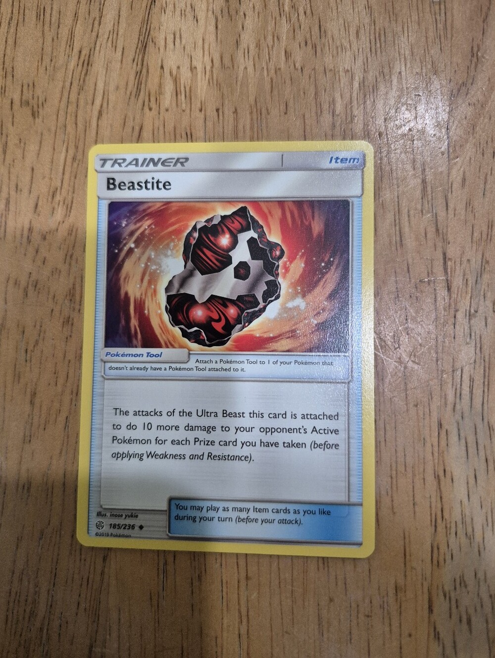 QTY 1 Beastite Pokémon Trainer Item Card